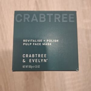NEW Crabtree & Evelyn Revitalise + Polish Face Mask in Glass Jar